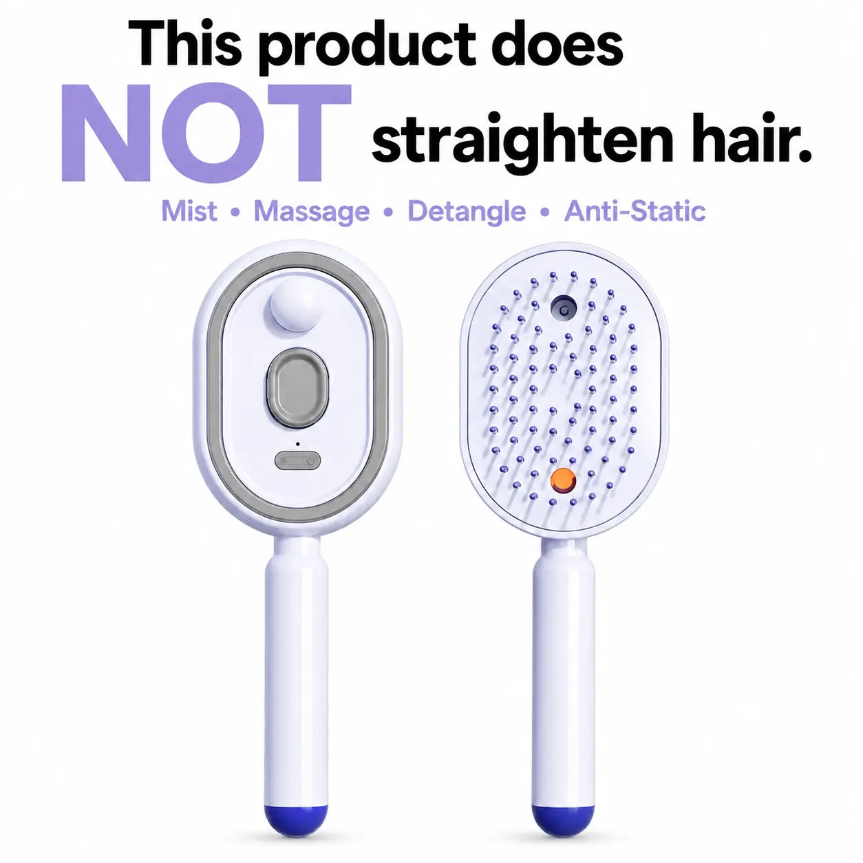 Revitalize Your Hair with the Electric Spray Air Cushion Massage Comb - Self-Cleaning, Anti-Tangle, and Anti-Static for Effortless Frizz Control!
