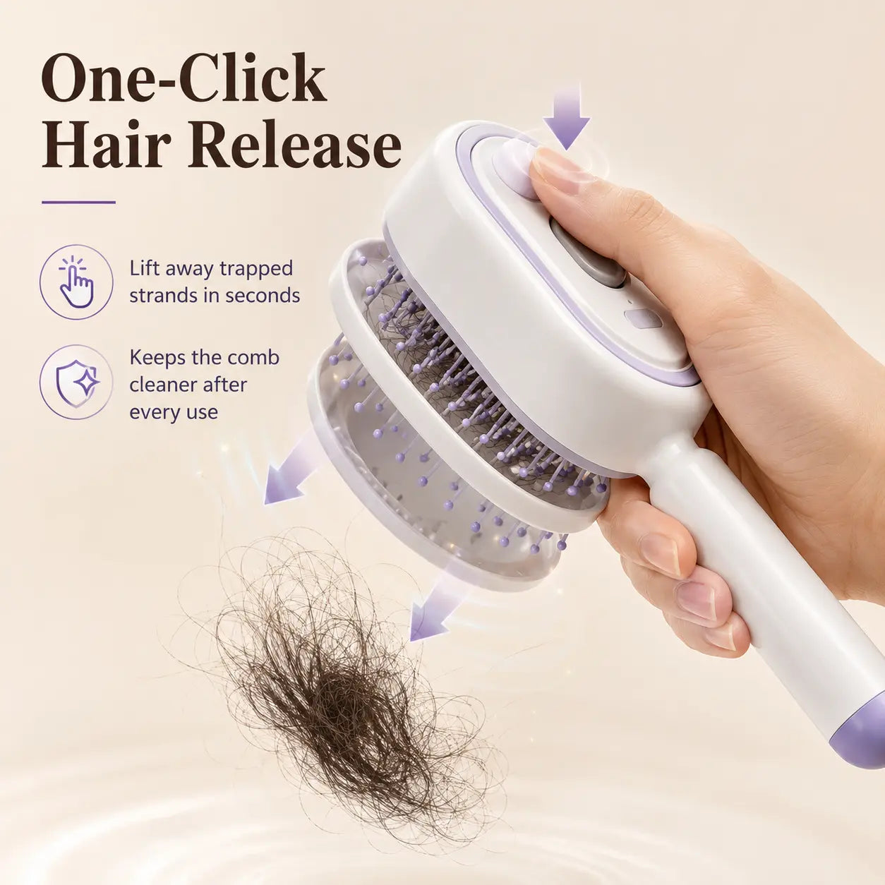 Revitalize Your Hair with the Electric Spray Air Cushion Massage Comb - Self-Cleaning, Anti-Tangle, and Anti-Static for Effortless Frizz Control!