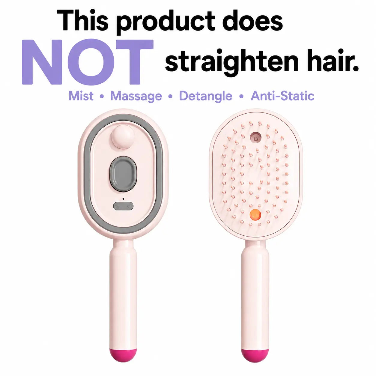 Revitalize Your Hair with the Electric Spray Air Cushion Massage Comb - Self-Cleaning, Anti-Tangle, and Anti-Static for Effortless Frizz Control!